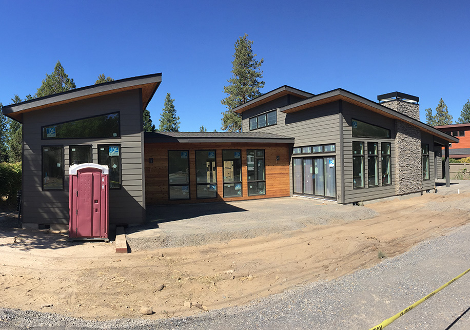 The Alderwood residence almost completely constructed